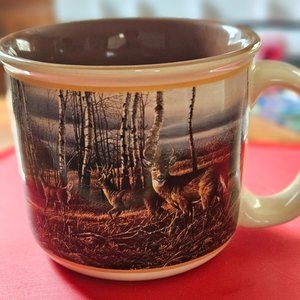 vintage Terry Redlin coffee teacup the birch line 2002 Redlin wildlife art